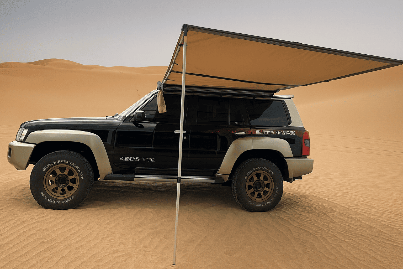Black Hawk Customs Side Awning 200x200cm Soft-Cover